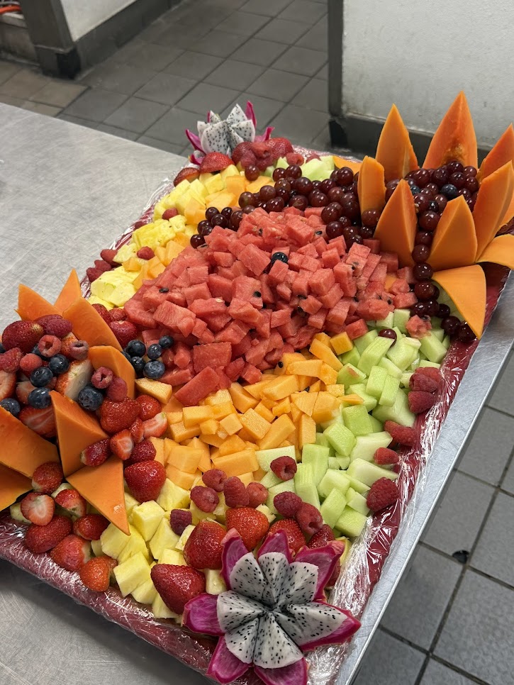 Colorful fresh fruit platter